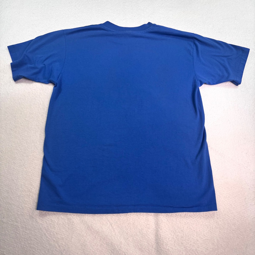 Vintage 1990 Vermont T Shirt USA Made Hanes Fifty Fifty Blue Graphic Tee Large - Picture 5 of 9